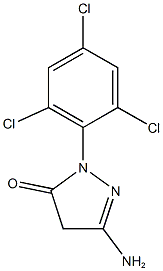 3-amino-1-(2,4,6-trichlorophenyl)-4,5-dihydro-1H-pyrazol-5-one 结构式