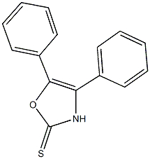 4,5-diphenyl-2,3-dihydro-1,3-oxazole-2-thione 结构式