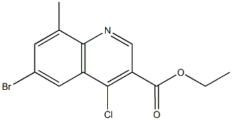 ethyl 6-bromo-4-chloro-8-methylquinoline-3-carboxylate 结构式