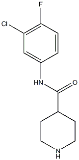 N-(3-chloro-4-fluorophenyl)piperidine-4-carboxamide 结构式