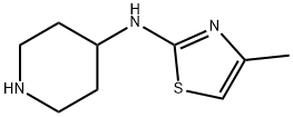 N-(4-methyl-1,3-thiazol-2-yl)piperidin-4-amine 结构式