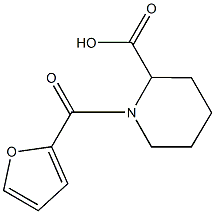 1-(2-Furoyl)-2-piperidinecarboxylic acid 结构式