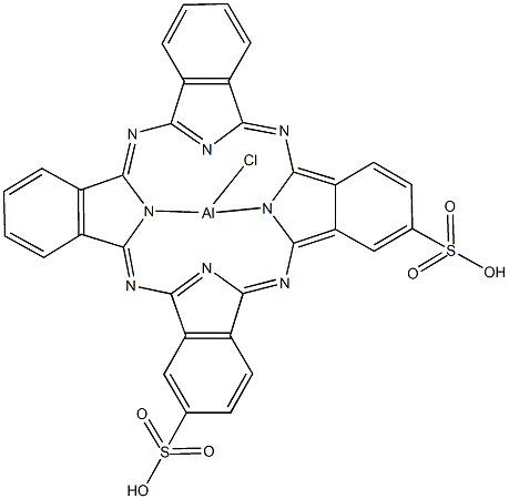 Al(III) Phthalocyanine chloride disulfonic acid (adjacent isomer) 结构式