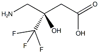 (3R)-3-(AMINOMETHYL)-4,4,4-TRIFLUORO-3-HYDROXYBUTANOIC ACID 结构式