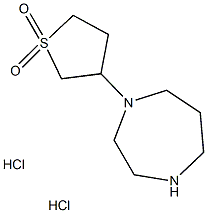 1-(1,1-DIOXIDOTETRAHYDROTHIEN-3-YL)-1,4-DIAZEPANE DIHYDROCHLORIDE 结构式