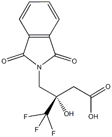 (3S)-3-[(1,3-DIOXO-1,3-DIHYDRO-2H-ISOINDOL-2-YL)METHYL]-4,4,4-TRIFLUORO-3-HYDROXYBUTANOIC ACID 结构式