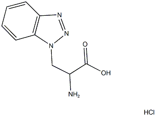 2-AMINO-3-(1H-1,2,3-BENZOTRIAZOL-1-YL)PROPANOIC ACID HYDROCHLORIDE 结构式