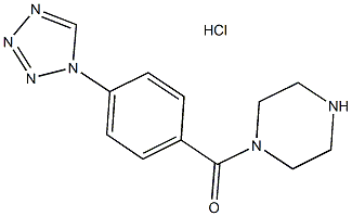 1-[4-(1H-TETRAZOL-1-YL)BENZOYL]PIPERAZINE HYDROCHLORIDE 结构式