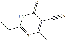 2-ETHYL-4-METHYL-6-OXO-1,6-DIHYDROPYRIMIDINE-5-CARBONITRILE 结构式