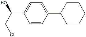 (1S)-2-CHLORO-1-(4-CYCLOHEXYLPHENYL)ETHANOL 结构式