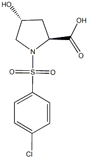 (2S,4R)-1-[(4-chlorophenyl)sulfonyl]-4-hydroxypyrrolidine-2-carboxylic acid 结构式