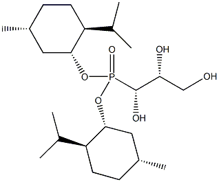 bis[(1R,2S,5R)-2-isopropyl-5-methylcyclohexyl] [(1R,2R)-1,2,3-trihydroxypropyl]phosphonate 结构式
