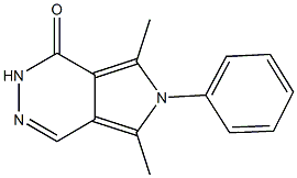5,7-dimethyl-6-phenyl-2,6-dihydro-1H-pyrrolo[3,4-d]pyridazin-1-one 结构式