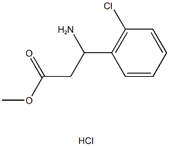 methyl 3-amino-3-(2-chlorophenyl)propanoate hydrochloride 结构式