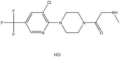 N-(2-{4-[3-chloro-5-(trifluoromethyl)pyridin-2-yl]piperazin-1-yl}-2-oxoethyl)-N-methylamine hydrochloride 结构式