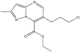 ethyl 6-(3-chloropropyl)-2-methylpyrazolo[1,5-a]pyrimidine-7-carboxylate 结构式