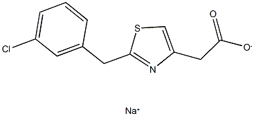 sodium [2-(3-chlorobenzyl)-1,3-thiazol-4-yl]acetate 结构式