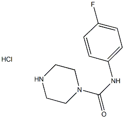 N-(4-fluorophenyl)piperazine-1-carboxamide hydrochloride 结构式