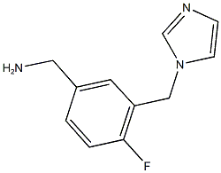 [4-fluoro-3-(1H-imidazol-1-ylmethyl)phenyl]methanamine 结构式