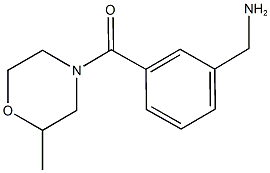{3-[(2-methylmorpholin-4-yl)carbonyl]phenyl}methanamine 结构式