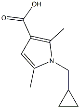 1-(cyclopropylmethyl)-2,5-dimethyl-1H-pyrrole-3-carboxylic acid 结构式