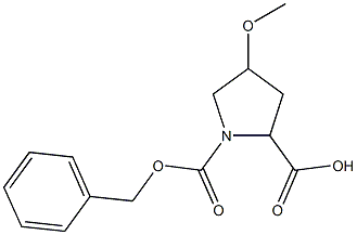 1-[(benzyloxy)carbonyl]-4-methoxypyrrolidine-2-carboxylic acid 结构式