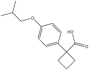 1-[4-(2-methylpropoxy)phenyl]cyclobutane-1-carboxylic acid 结构式