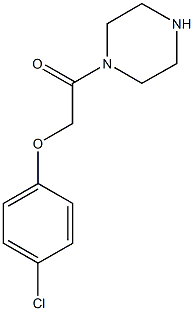 2-(4-chlorophenoxy)-1-(piperazin-1-yl)ethan-1-one 结构式