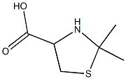 2,2-dimethyl-1,3-thiazolidine-4-carboxylic acid 结构式