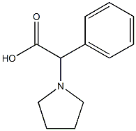 2-phenyl-2-(pyrrolidin-1-yl)acetic acid 结构式