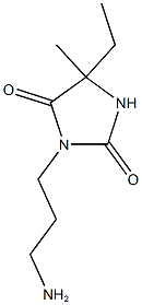 3-(3-aminopropyl)-5-ethyl-5-methylimidazolidine-2,4-dione 结构式