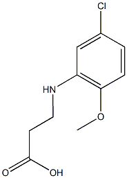 3-[(5-chloro-2-methoxyphenyl)amino]propanoic acid 结构式