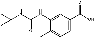 3-[(tert-butylcarbamoyl)amino]-4-methylbenzoic acid 结构式