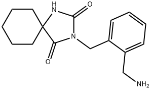 3-{[2-(aminomethyl)phenyl]methyl}-1,3-diazaspiro[4.5]decane-2,4-dione 结构式