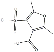 4-(chlorosulfonyl)-2,5-dimethylfuran-3-carboxylic acid 结构式