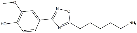 4-[5-(5-aminopentyl)-1,2,4-oxadiazol-3-yl]-2-methoxyphenol 结构式