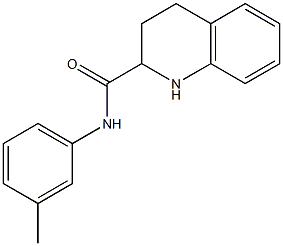 N-(3-methylphenyl)-1,2,3,4-tetrahydroquinoline-2-carboxamide 结构式