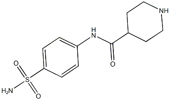 N-(4-sulfamoylphenyl)piperidine-4-carboxamide 结构式