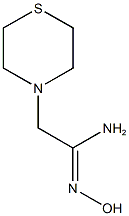 N'-hydroxy-2-(thiomorpholin-4-yl)ethanimidamide 结构式