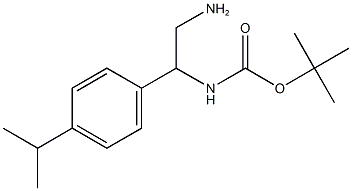 tert-butyl N-{2-amino-1-[4-(propan-2-yl)phenyl]ethyl}carbamate 结构式