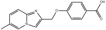 4-[(6-METHYLIMIDAZO[1,2-A]PYRIDIN-2-YL)METHOXY]BENZOIC ACID 结构式