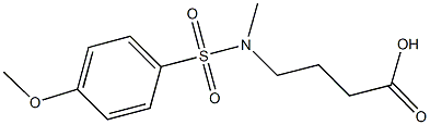 4-[[(4-METHOXYPHENYL)SULFONYL](METHYL)AMINO]BUTANOIC ACID 结构式