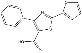 2-(2-FURYL)-4-PHENYL-1,3-THIAZOLE-5-CARBOXYLIC ACID 结构式