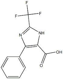 4-PHENYL-2-(TRIFLUOROMETHYL)-1H-IMIDAZOLE-5-CARBOXYLIC ACID 结构式