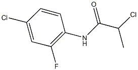 2-CHLORO-N-(4-CHLORO-2-FLUOROPHENYL)PROPANAMIDE 结构式