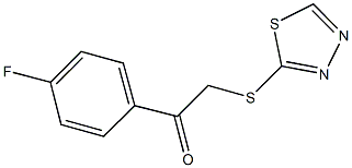 1-(4-FLUOROPHENYL)-2-(1,3,4-THIADIAZOL-2-YLTHIO)ETHANONE 结构式