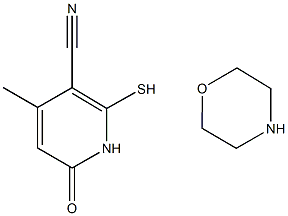 2-MERCAPTO-4-METHYL-6-OXO-1,6-DIHYDROPYRIDINE-3-CARBONITRILE COMPOUND WITH MORPHOLINE (1:1) 结构式