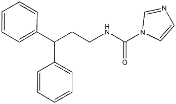 N-(3,3-diphenylpropyl)-1H-imidazole-1-carboxamide 结构式