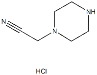 piperazin-1-ylacetonitrile hydrochloride 结构式