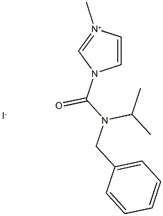 1-{[benzyl(isopropyl)amino]carbonyl}-3-methyl-1H-imidazol-3-ium iodide 结构式